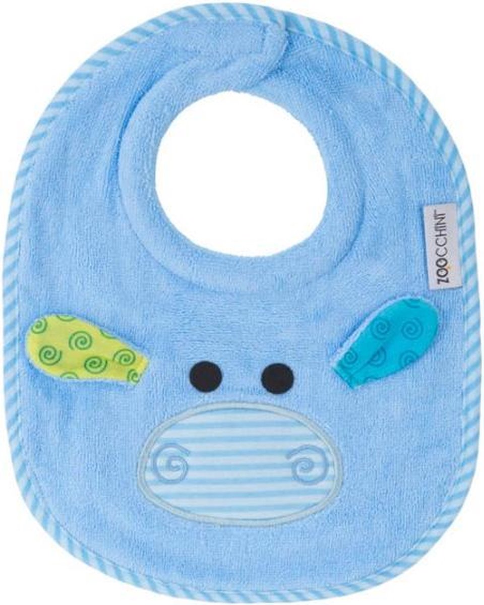 Zoocchini slabbetje Henry the Hippo Nijlpaard Blauw