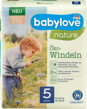 babylove Baby Luiers Nature Voor een gevoelige babyhuid - Maat 5 - Junior 