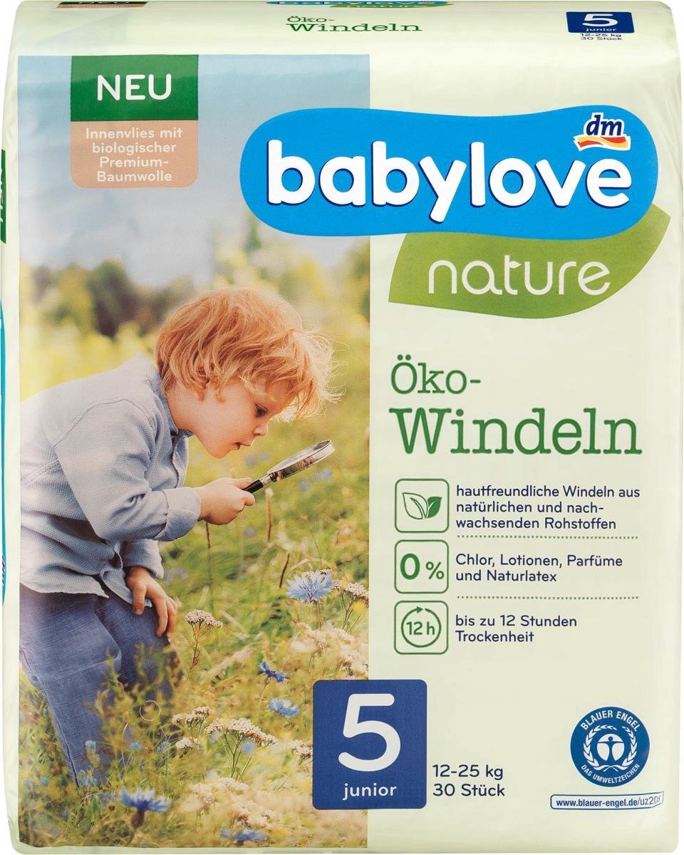 babylove Baby Luiers Nature Voor een gevoelige babyhuid - Maat 5 - Junior 