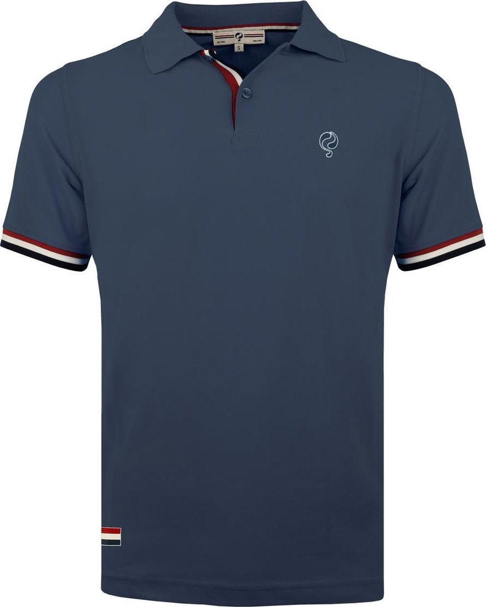 Heren Polo Matchplay - Jeans Blauw