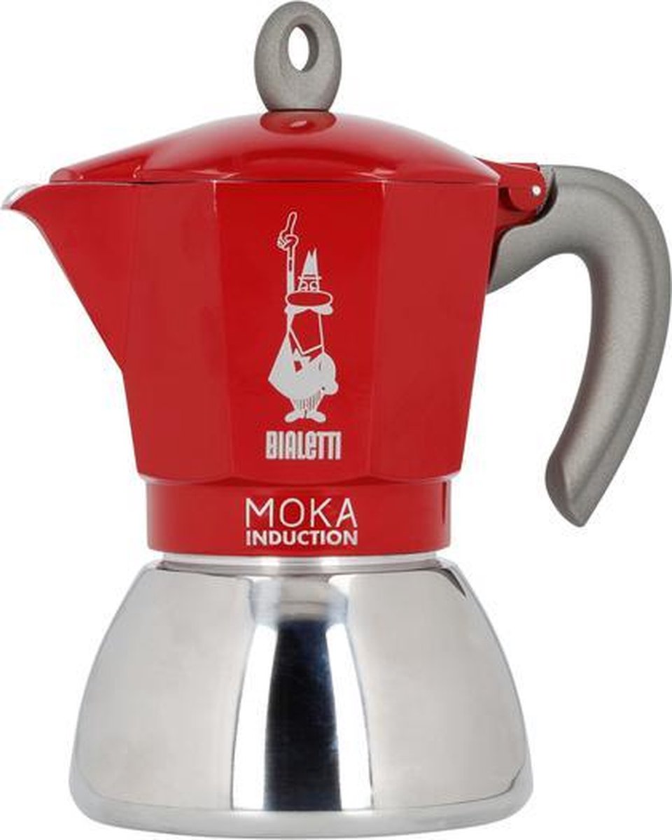 Bialetti Moka Inductie Percolator Rood 4-kops