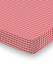 Damai Vichy Hoeslaken - Ledikant - 60x120 cm - Rood