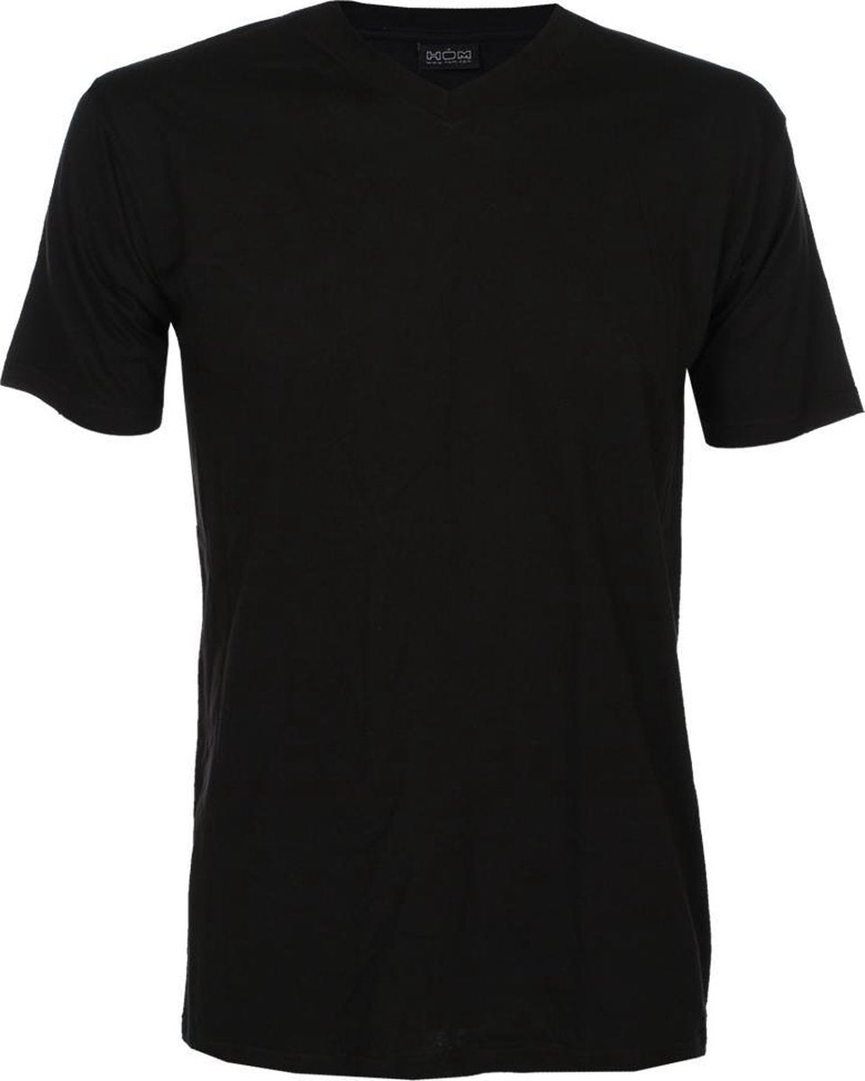 HOM - Heren - Business Hilary V-hals T-shirt - Zwart - M