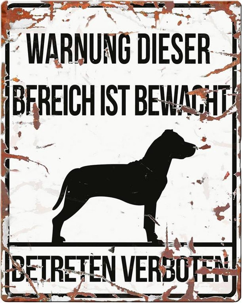 D&D Waakbord / Warning sign square stafford de Wit 20x25cm