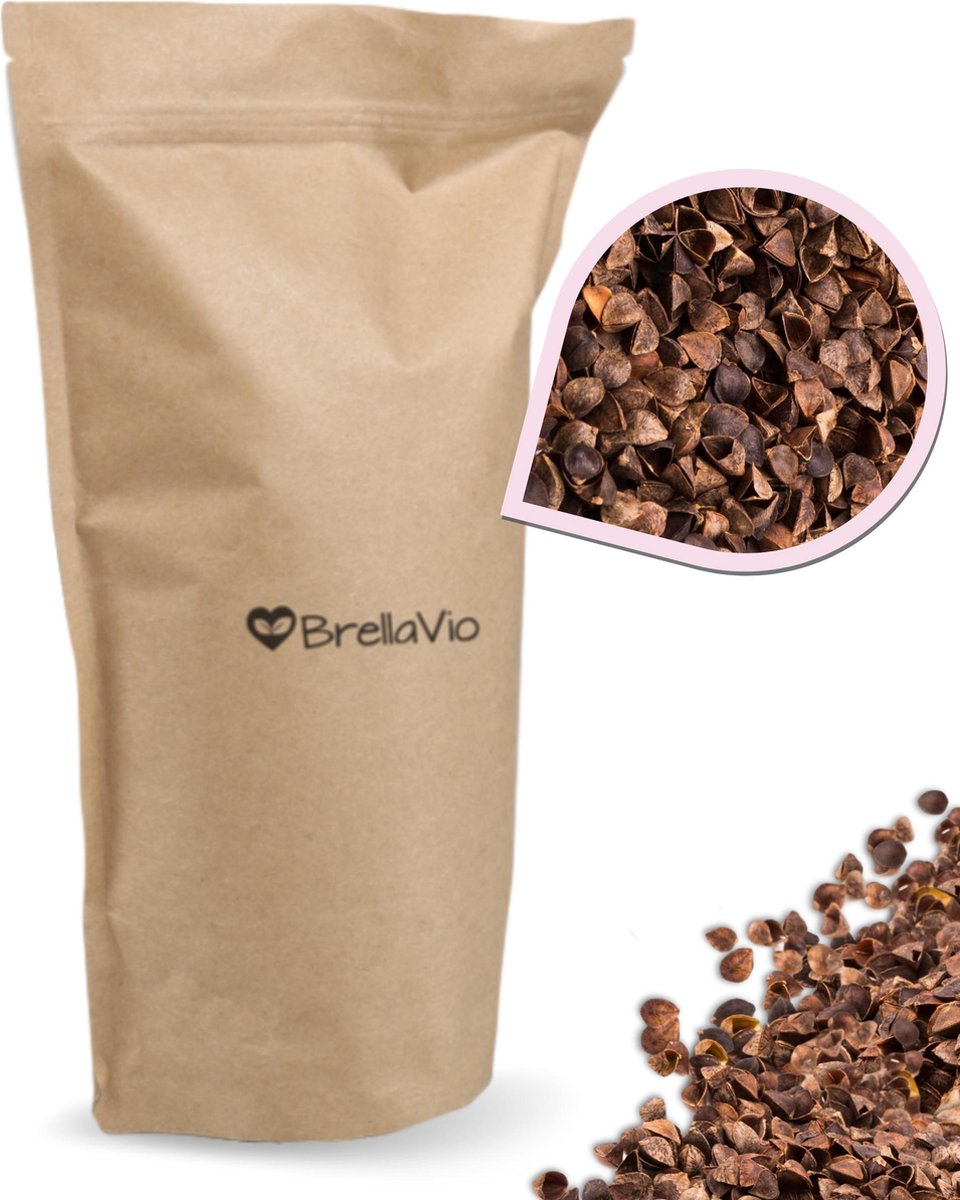 BrellaVio® Boekweitkaf Navulling - 350 Gram - Boekweit Doppen Vulling voor Meditatiekussen - Yoga Zafu Navulzak
