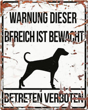 D&D Waakbord / Warning sign square dalmatian de Wit 20x25cm