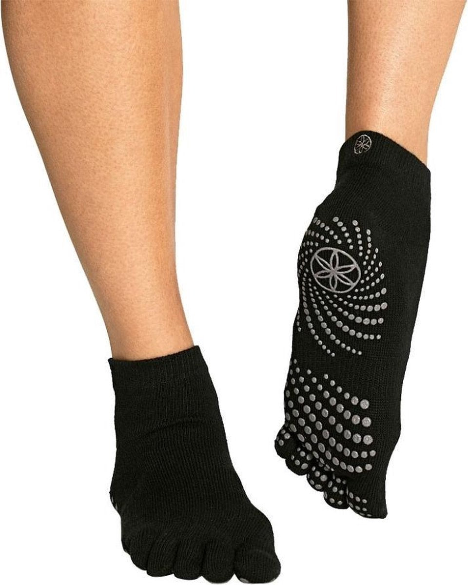 Gaiam Antislip Sportsokken Dames - Zwart - Maat 35-40