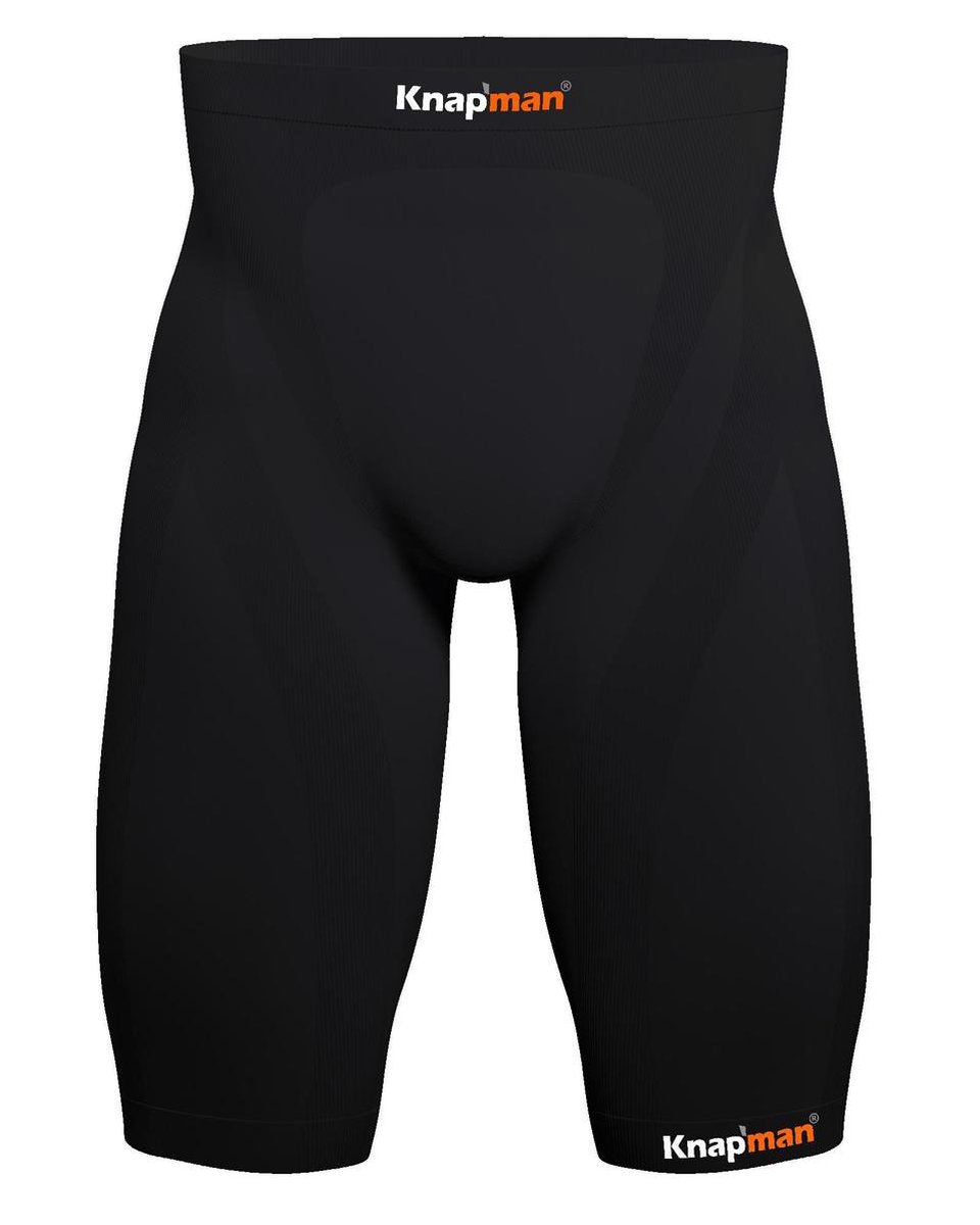 Knapman Zoned Compression Short 25% Zwart | Compressiebroek (Slidingbroek) voor Heren | Maat XXL