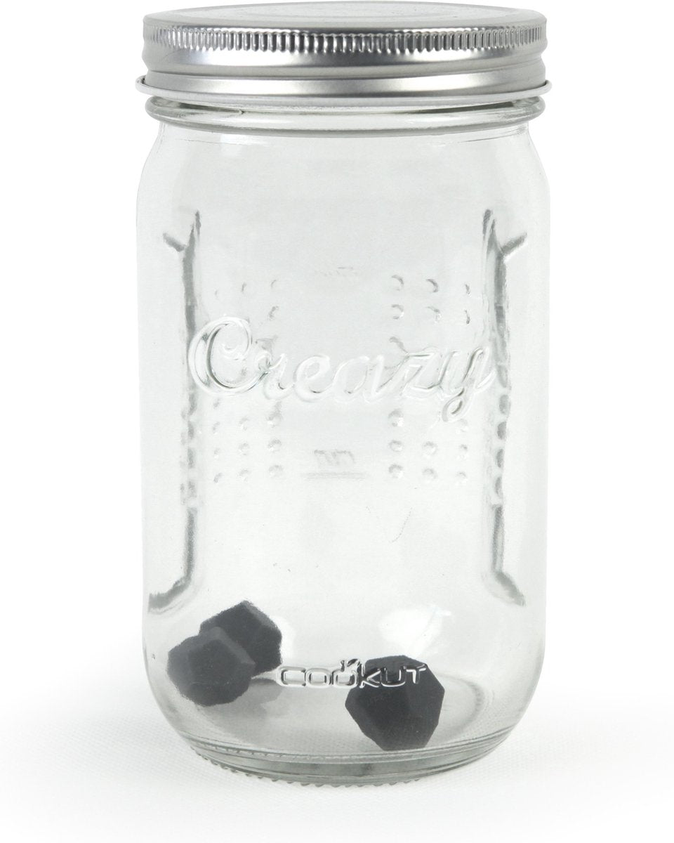 Cookut Creazy Slagroomklopper - Voor verse slagroom - Incl 3 Balletjes - Transparant