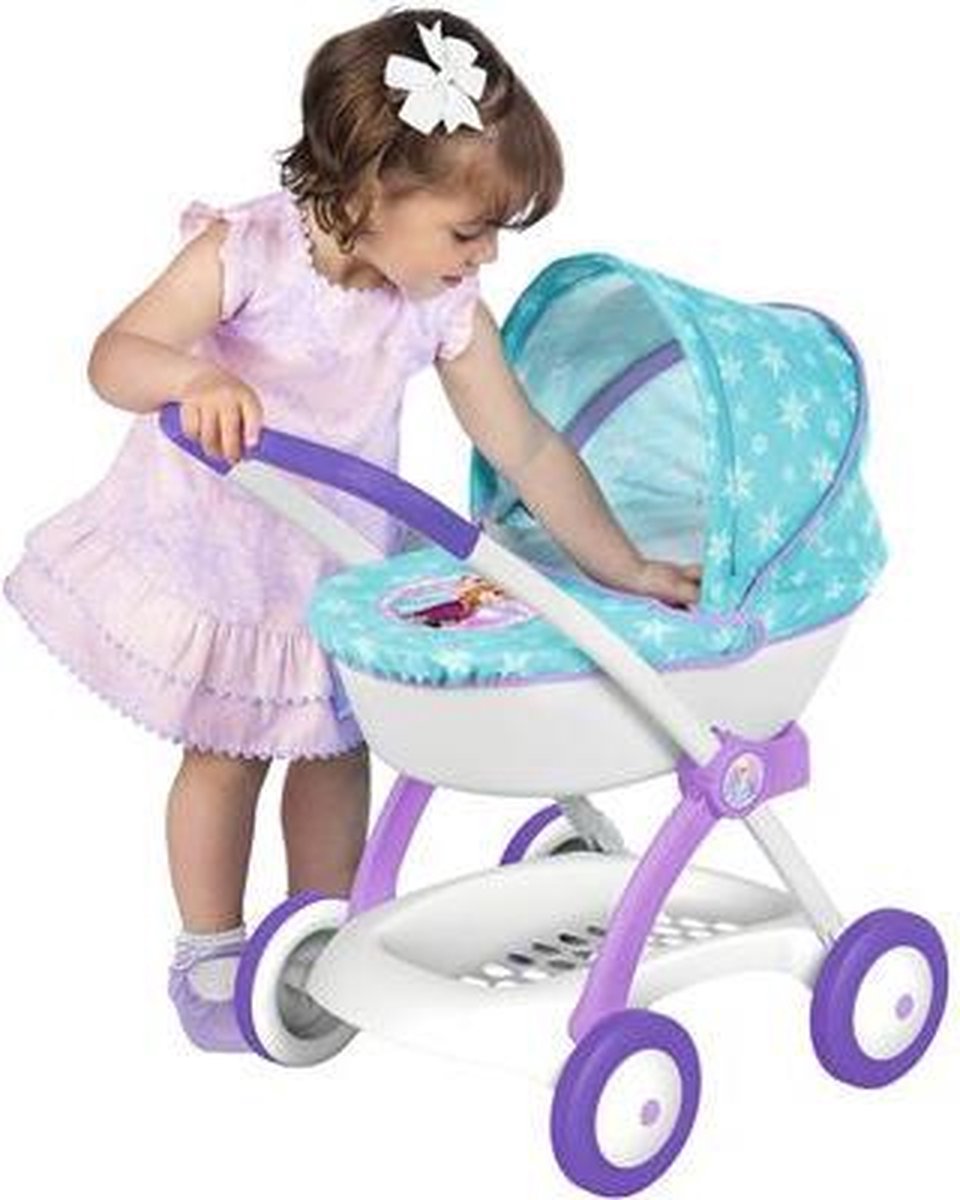 Poppenwagen Frozen wandelwagen koets