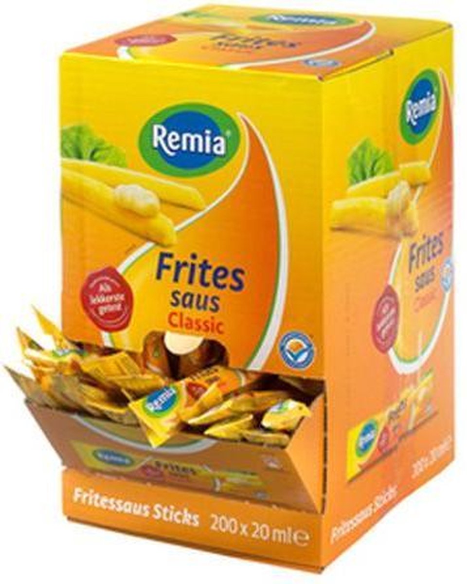 Frites saus Remia 200x 20ml zakjes