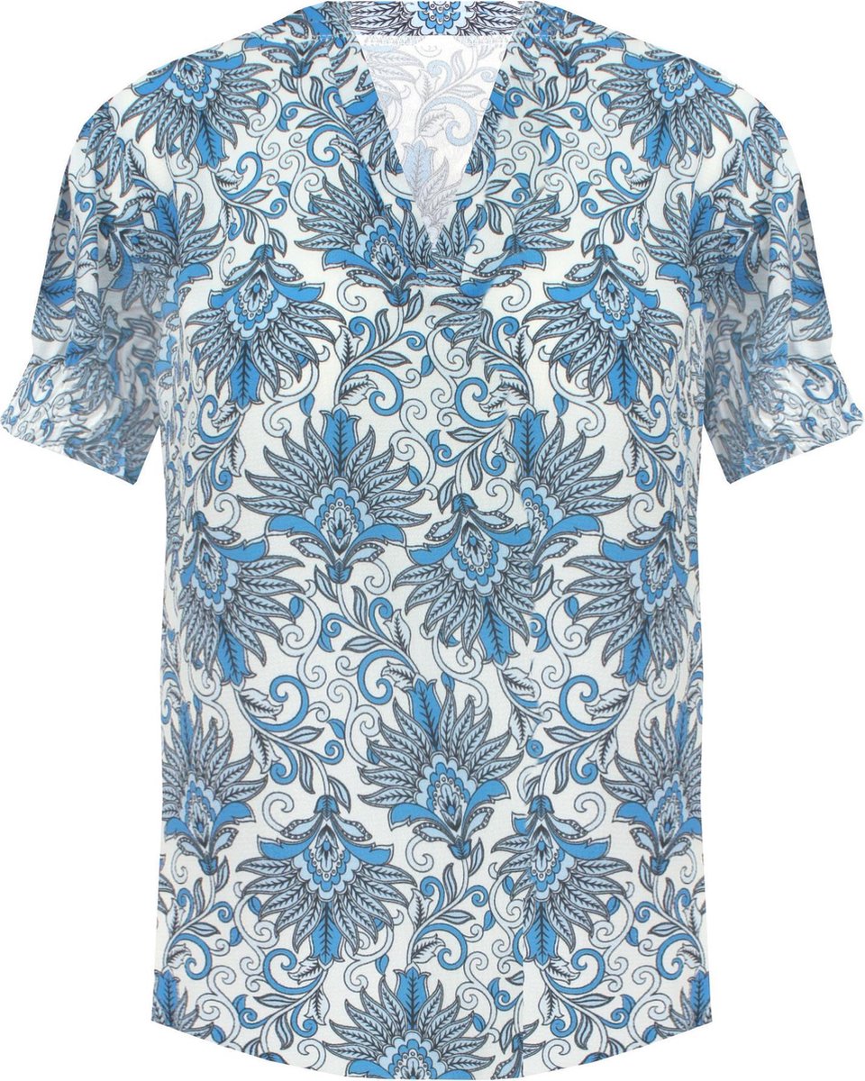 Graceful Pofmouw Top Blauw