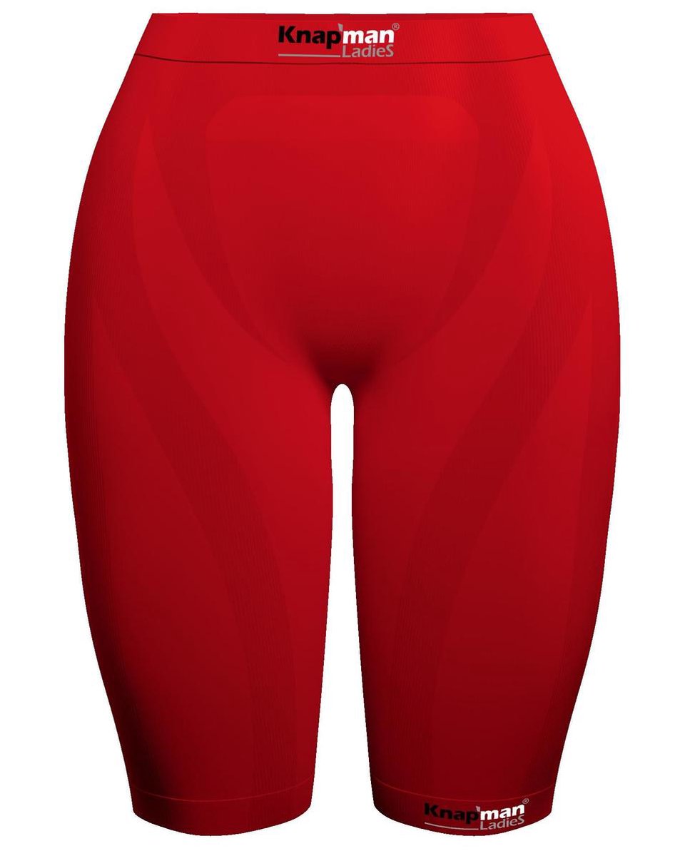 Knapman Ladies Zoned Compression Short 45% Rood | Compressiebroek (Liesbroek) voor Dames | Maat XS