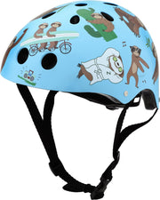 Mini Hornit Lids Fietshelm voor Kinderen - met LED achterlicht - Super Sloth (M)