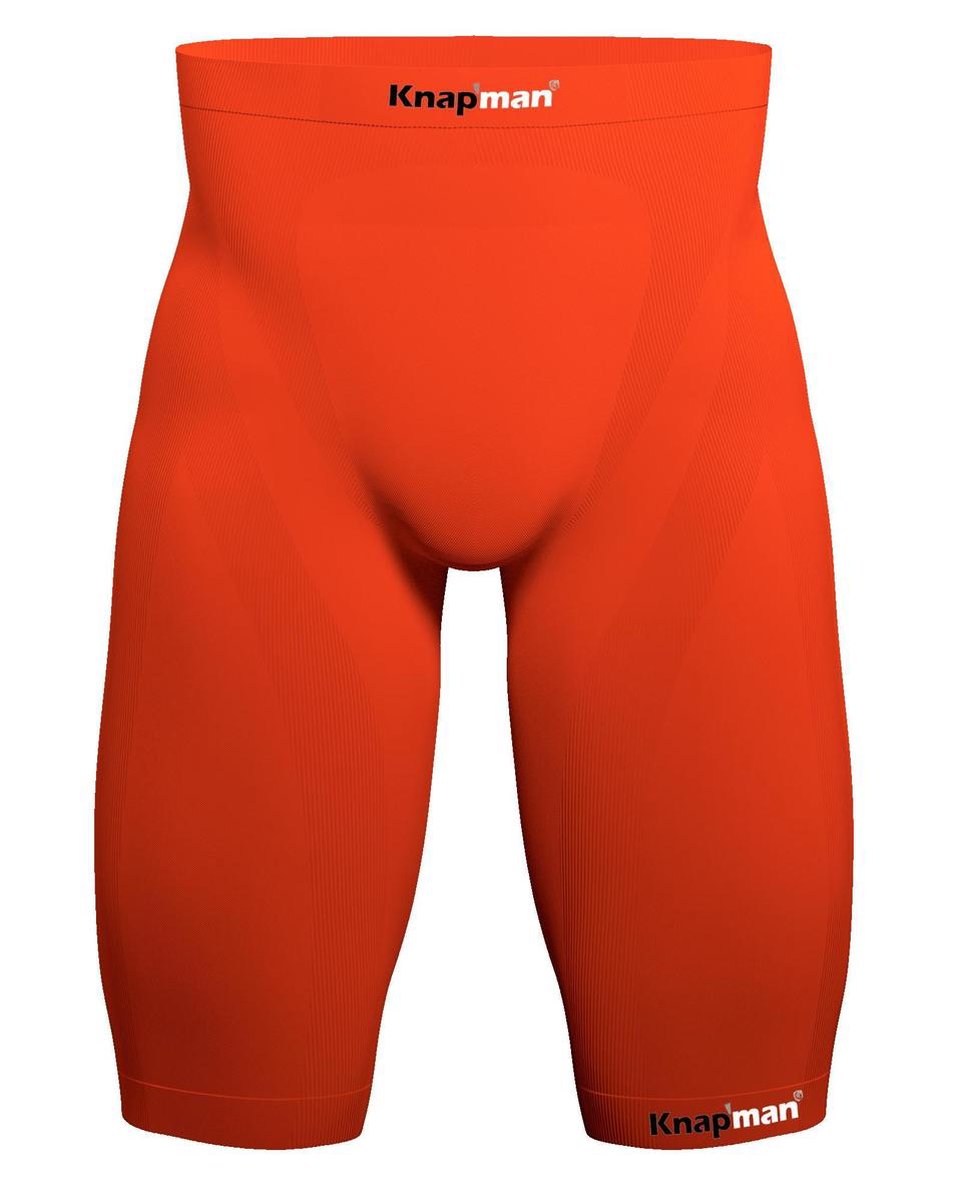 Knapman Zoned Compression Short 45% Oranje | Compressiebroek (Liesbroek) voor Heren | Maat XS