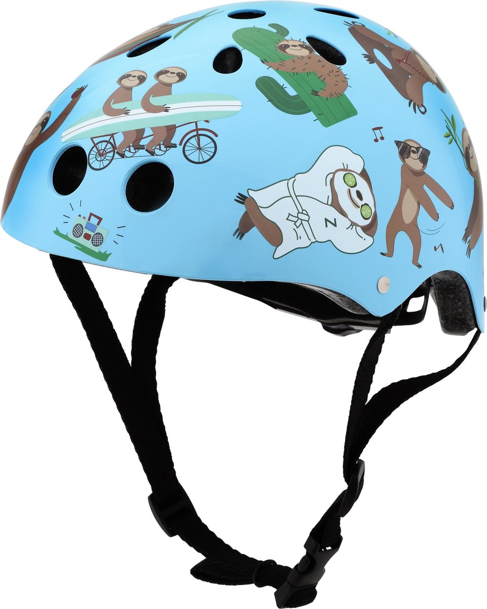 Mini Hornit Lids Fietshelm voor Kinderen - met LED achterlicht - Super Sloth (S)