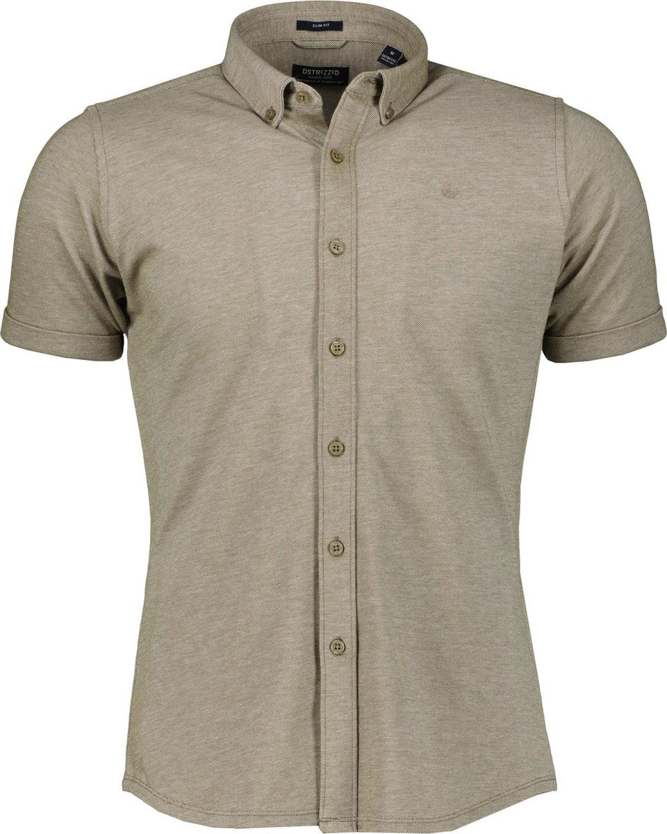 Dstrezzed Overhemd - Slim Fit - Groen - 3XL Grote Maten