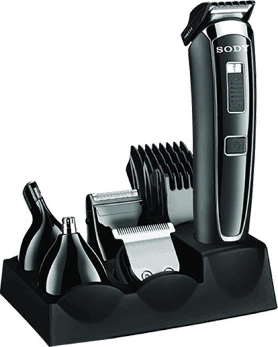 SODY 5-in-1 elektrische scheerapparaatbaardtrimmer - Alles-in-één multifunctionele scheerkit - 5 accessoires voor al uw scheerbehoeften