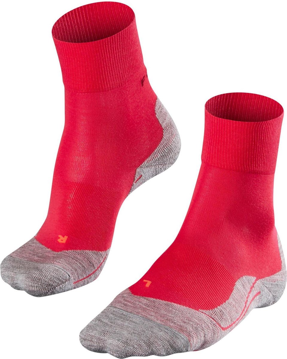 Falke RU4  Sportsokken - Maat 39/40 - Vrouwen - rood/grijs