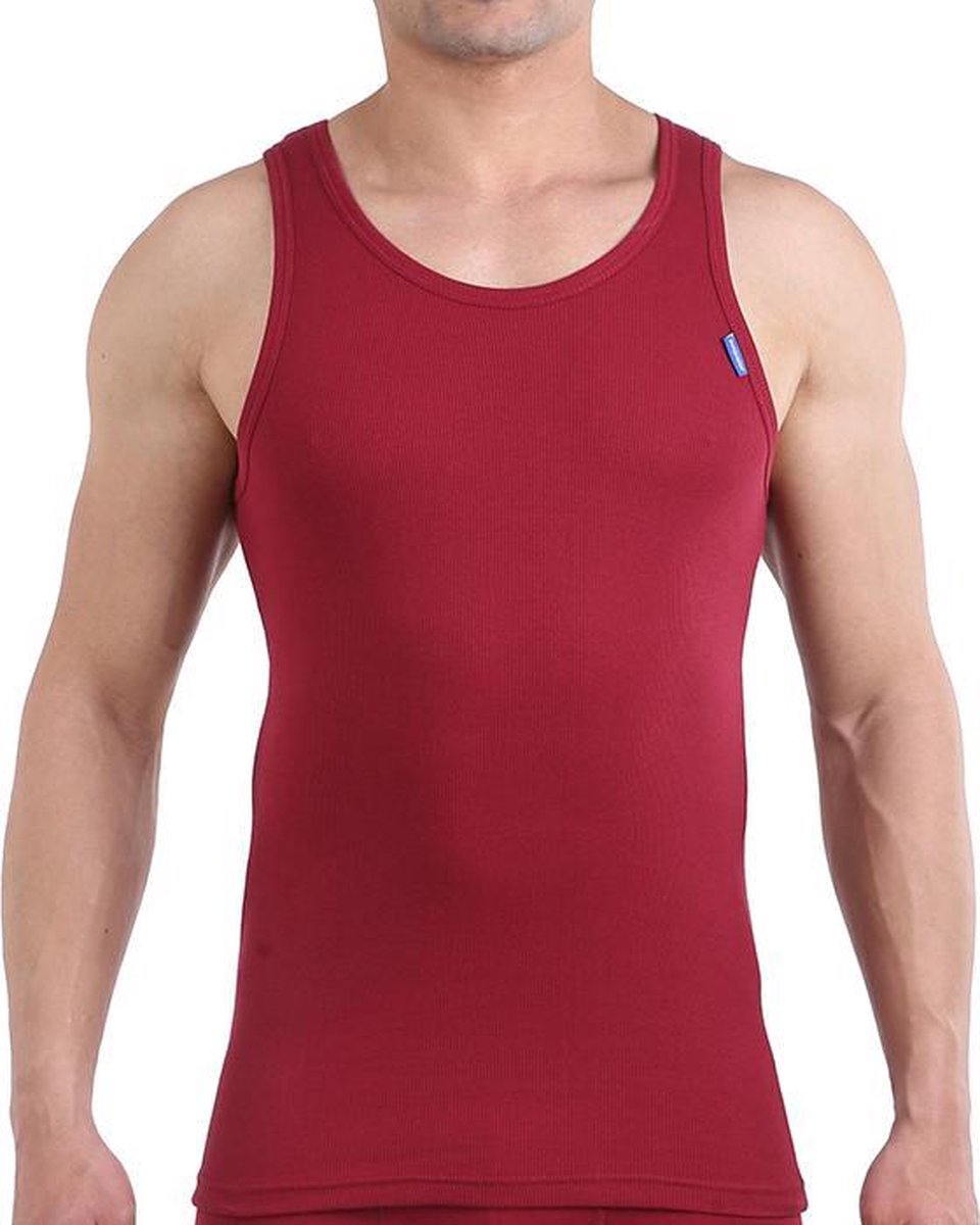 Embrator 2-stuks mannen Tank-Top met Racerback donker rood maat XXL