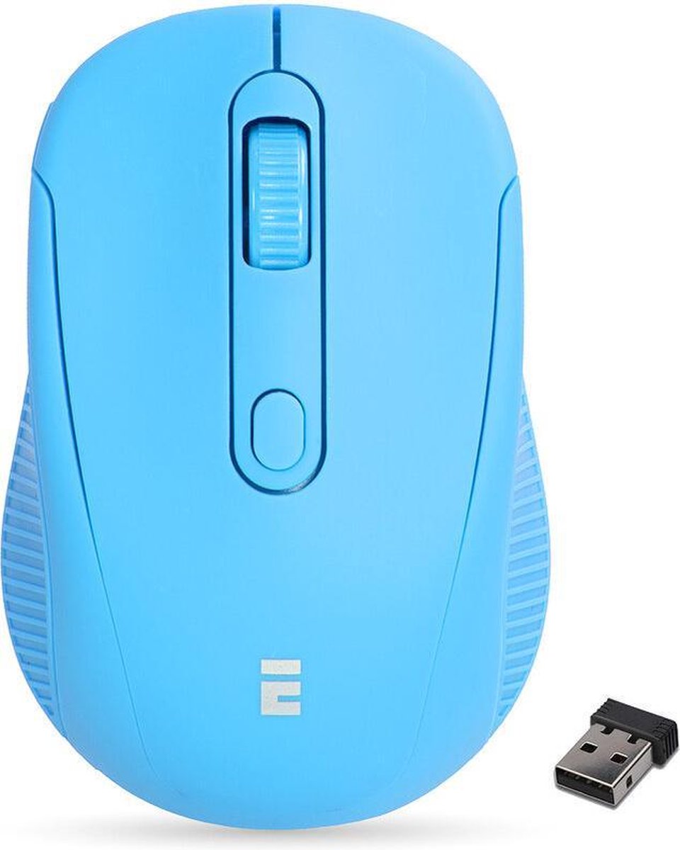 Everest SM-300 USB lichtblauw optische draadloze muis