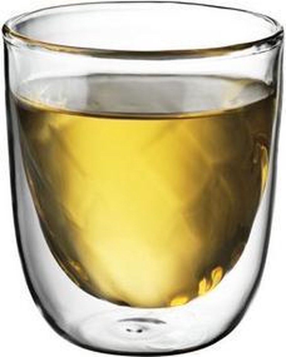 QDO Elements - Koffie- en theeglazen - Set van 2 Dubbelwandige Glazen - Fire - 75ml