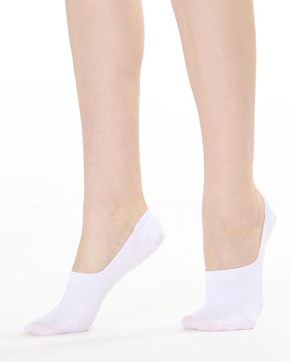 Topsocks no-show sneakersokken bamboe 2-pack - wit- 43/46