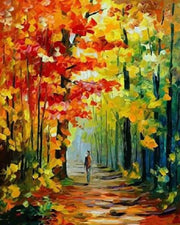 Paint By Numbers - Schilderen op Nummer - Boswandeling - 50x40cm - Volwassenen & Kinderen - Stipco - 150033