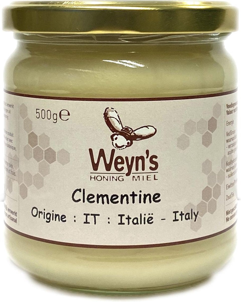 Clementinehoning vast - 500g - Weyn's - Honing vloeibaar