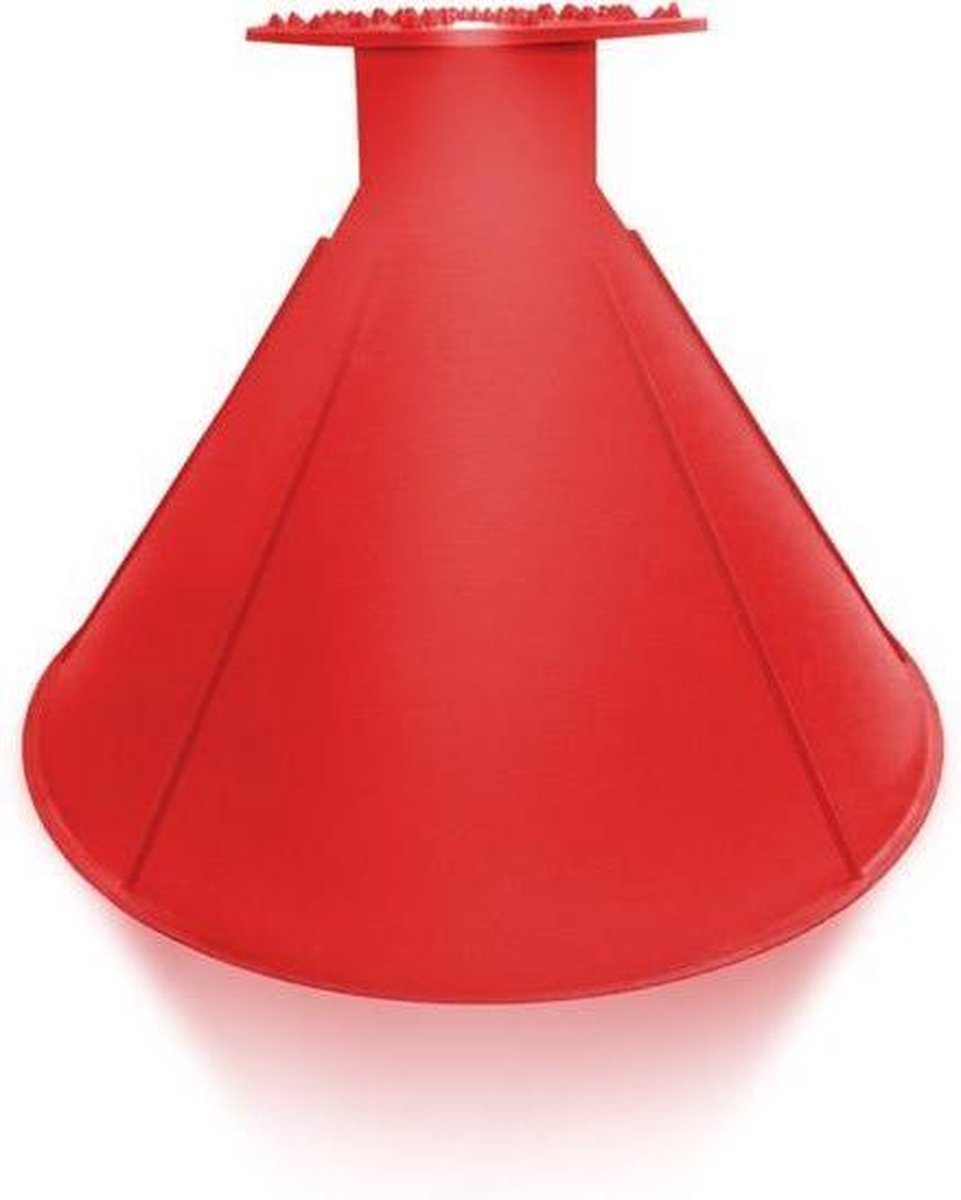 Ronde IJskrabber - Trechter - Rood - Magisch - Autoruit - Multifunctioneel - Ruiten Krabber - Dubbele Krab Techniek