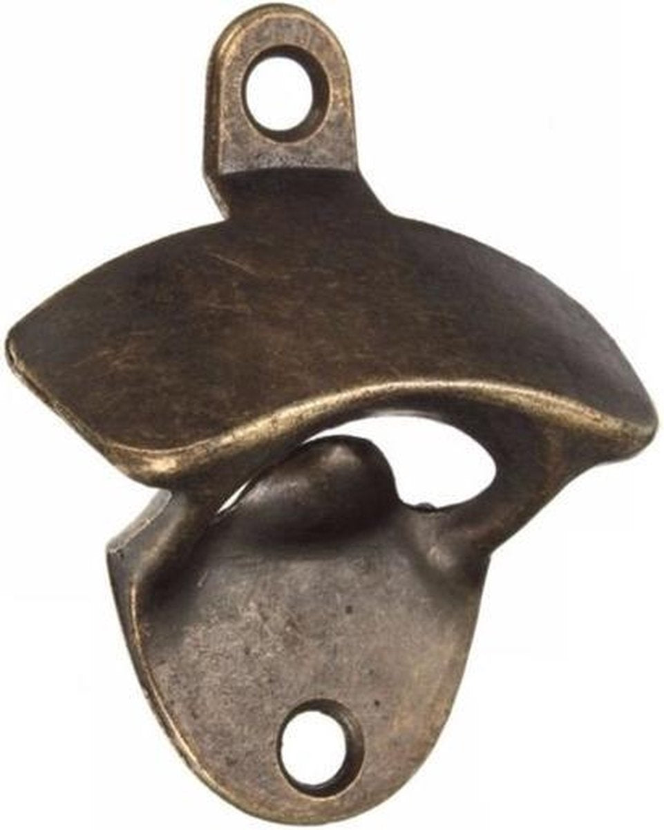 Flesopener muur Brons - wandflesopener - Flesopener