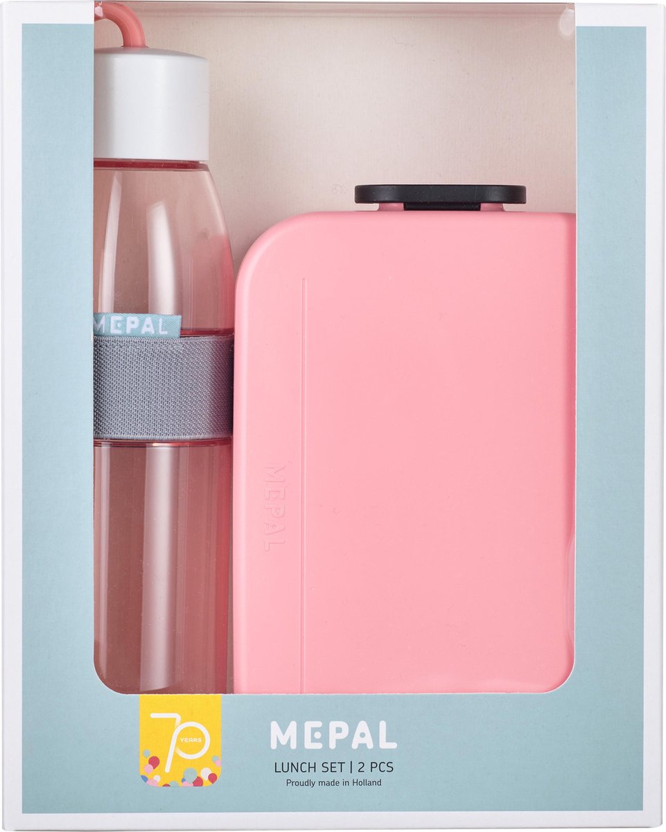 promoset lunch on the go (lb + waterfles) - nordic pink