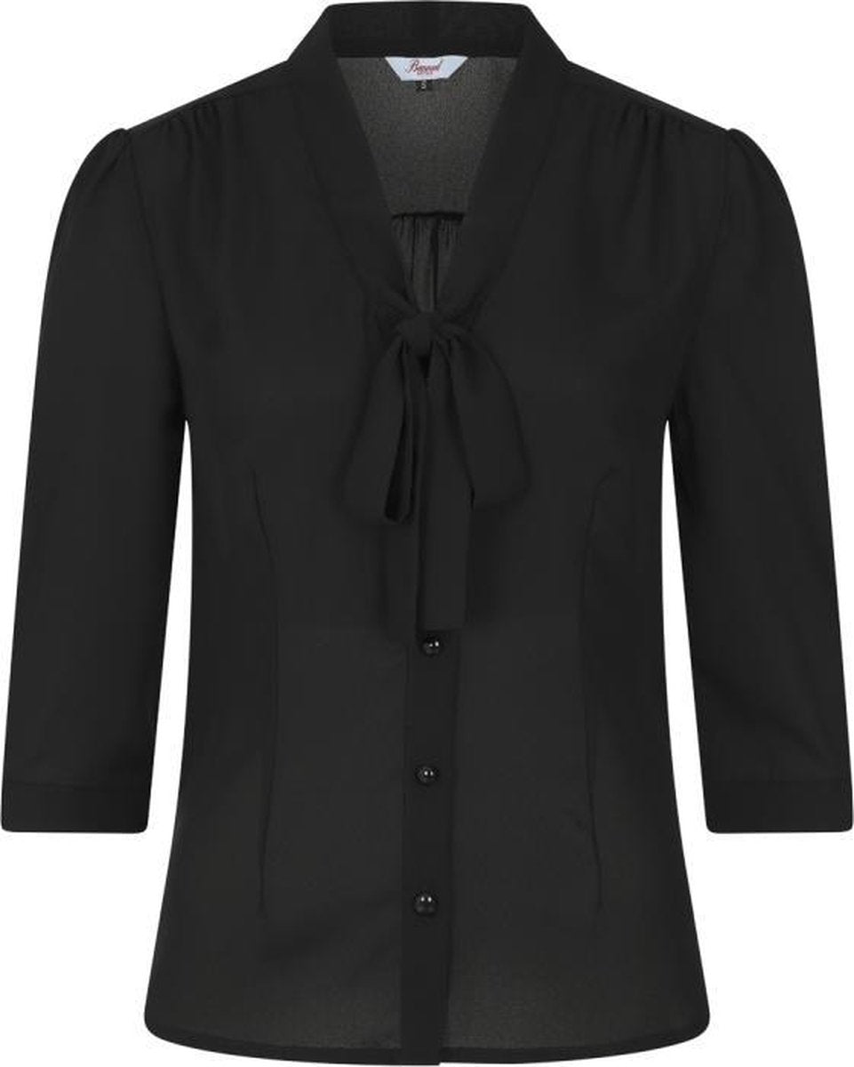 Dancing Days Blouse -XS- PERFECT PUSSYBOW Zwart