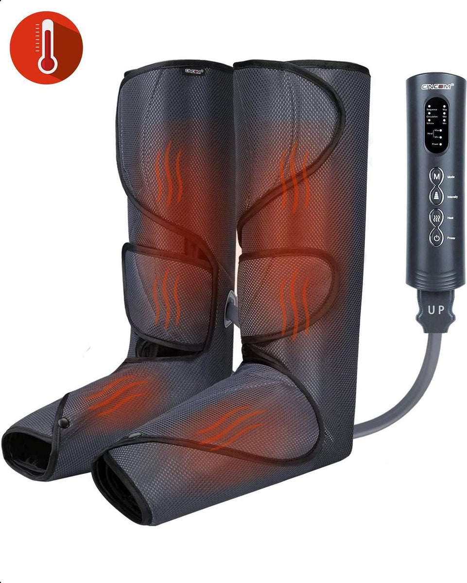 CINCOM® Professioneel Been- en Voetmassage Apparaat Bloedsomloop - Met Verwarming & Nederlandse Handleiding