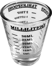 espresso shotglas - maatbeker - 1 espresso - afmeting - barista tools - barista-accessoires - thuis barista - thuisbarista