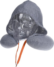 Pro World Nekkussen Met Capuchon 32 Cm Polyester Lichtgrijs