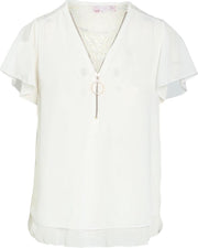 Cassis - Blouse met kant - Ecru