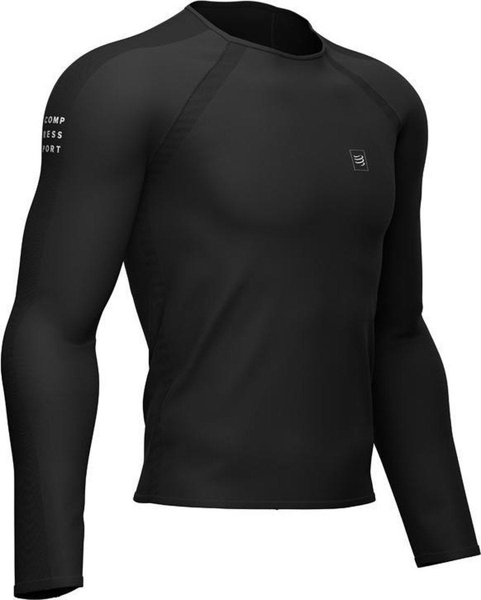 Compressport Training LS Shirt Heren - zwart - maat XL