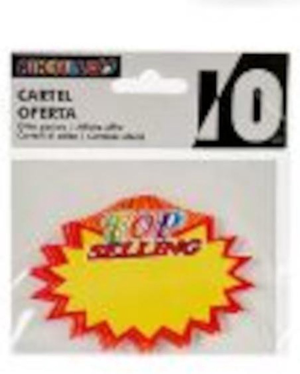 Pincello Promotiesticker Top Selling 9 Cm Geel 10 Stuks