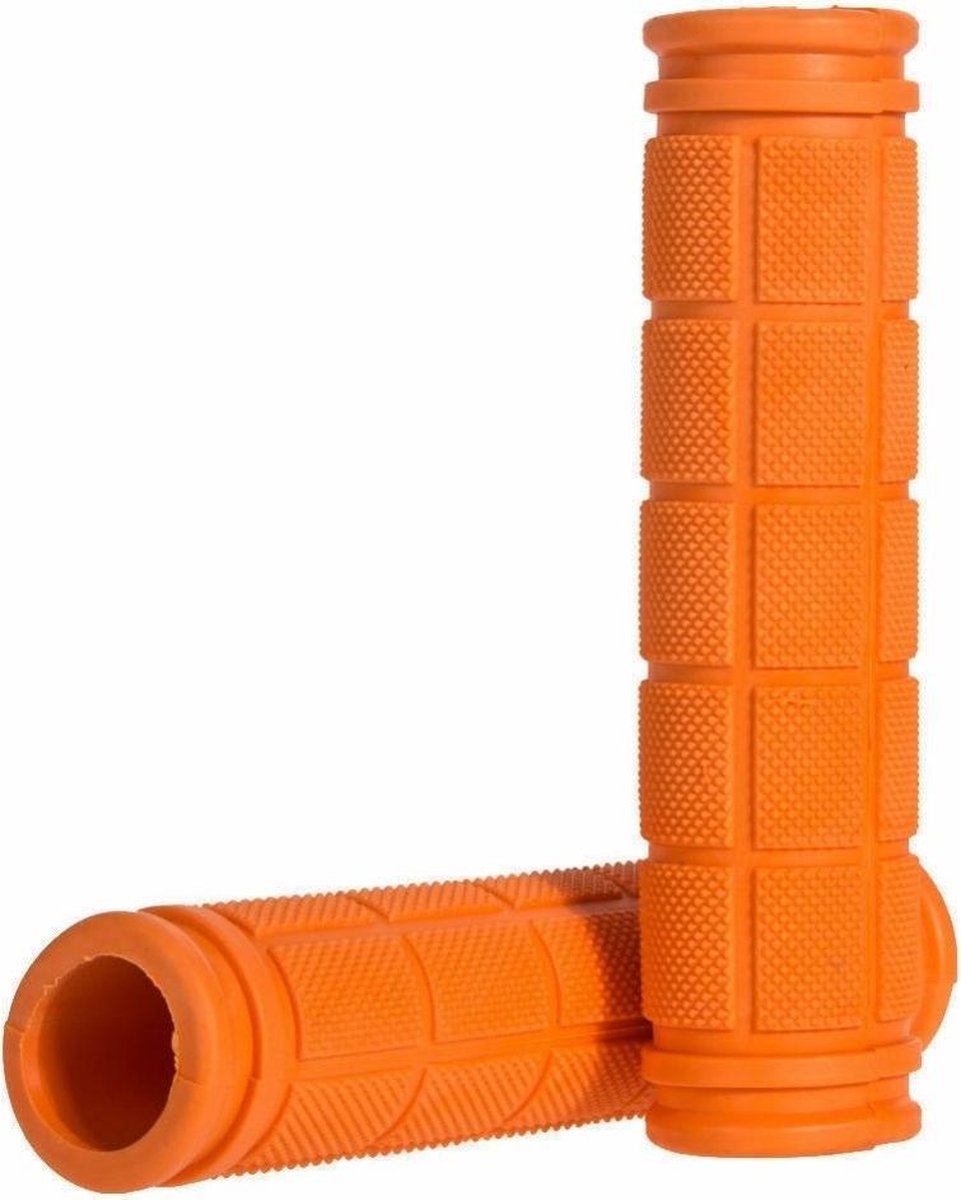 Fietshandvatten - Handvatten - Universeel - Fiets – Mountainbike – Professioneel - Grips - Extra Grip – Fietshandvaten -Handvaten - Handig te monteren - Anti-slip – Fietsen – Stuur – Bikegrips – Rubber – Stevig - Oranje