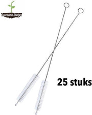 Schoonmaakborstel voor herbruikbare rietjes | 25 st. | RVS | Roestvrijstaal | Schoonmaak borstel | Duurzame Rietjes | Gratis verzending | Voor alle soorten herbruikbare rietjes