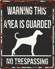 D&D Waakbord / Warning sign square dalmatian gb Zwart 20x25cm