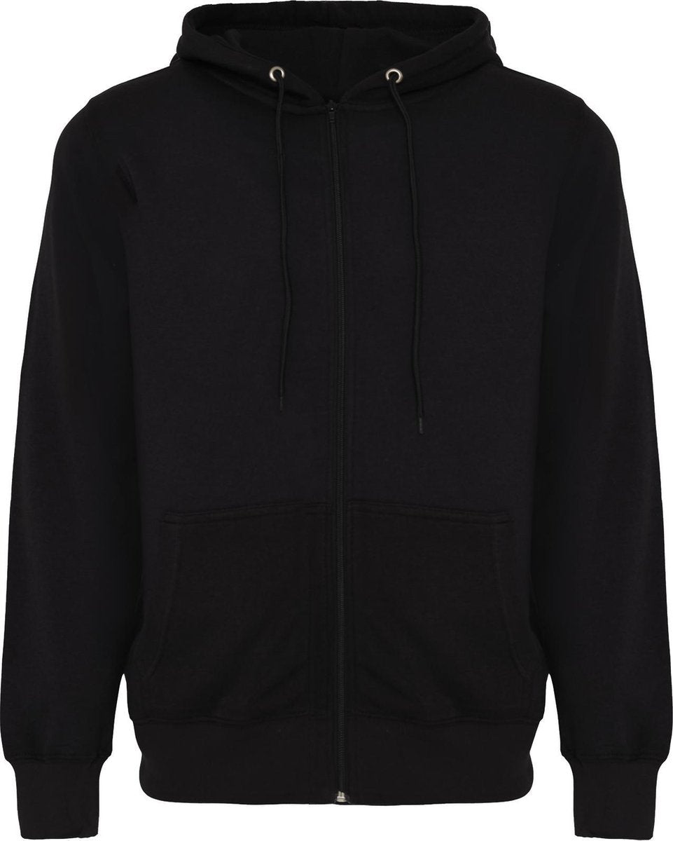 REWAGE Hoodie Met Rits Heren - Zwart - L