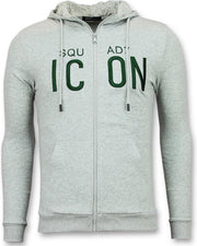 Enos Vest met Capuchon Mannen - ICONS Sweater Heren - Grijs - Maten: L
