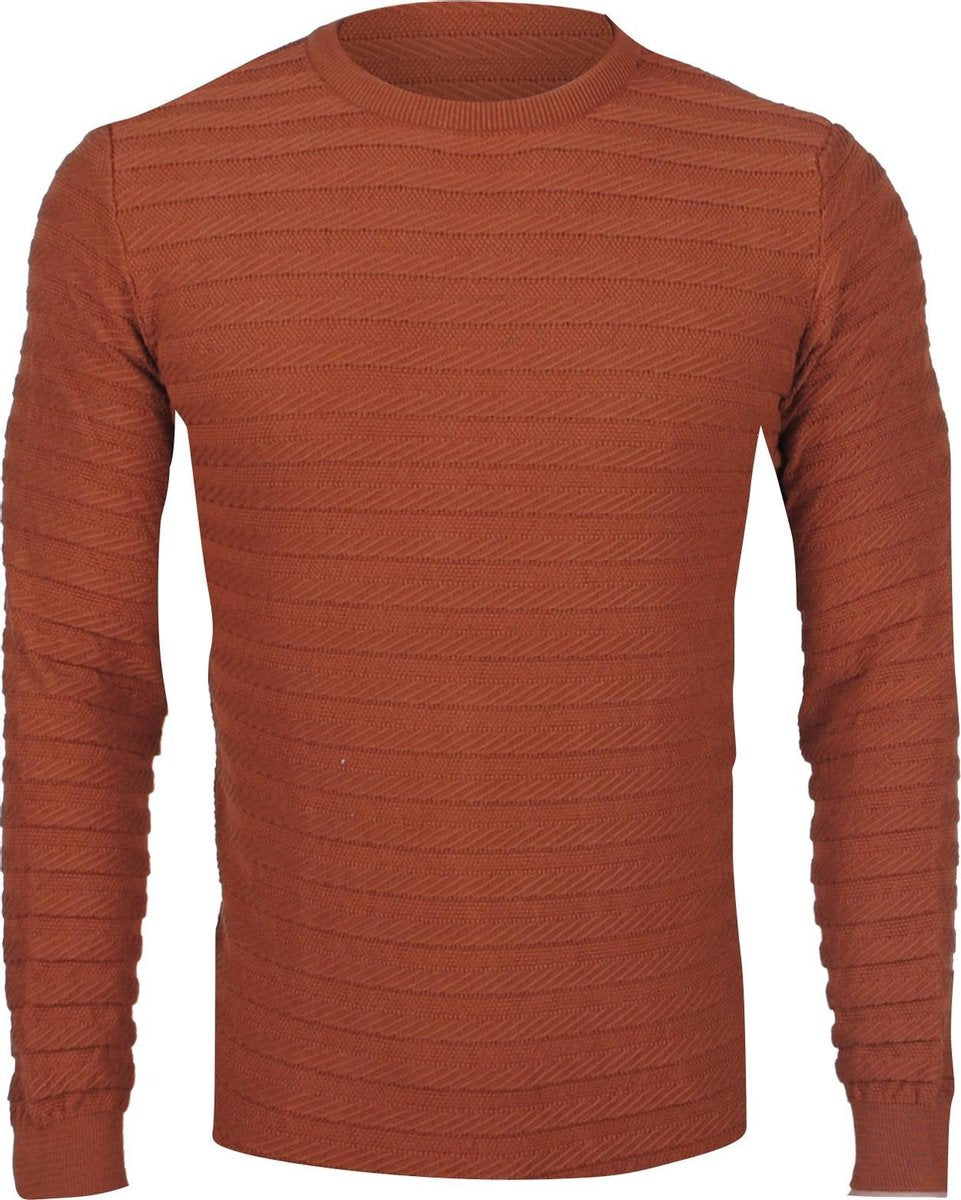 Ferlucci – Exclusieve Heren Trui - Vasco - Roest Bruin