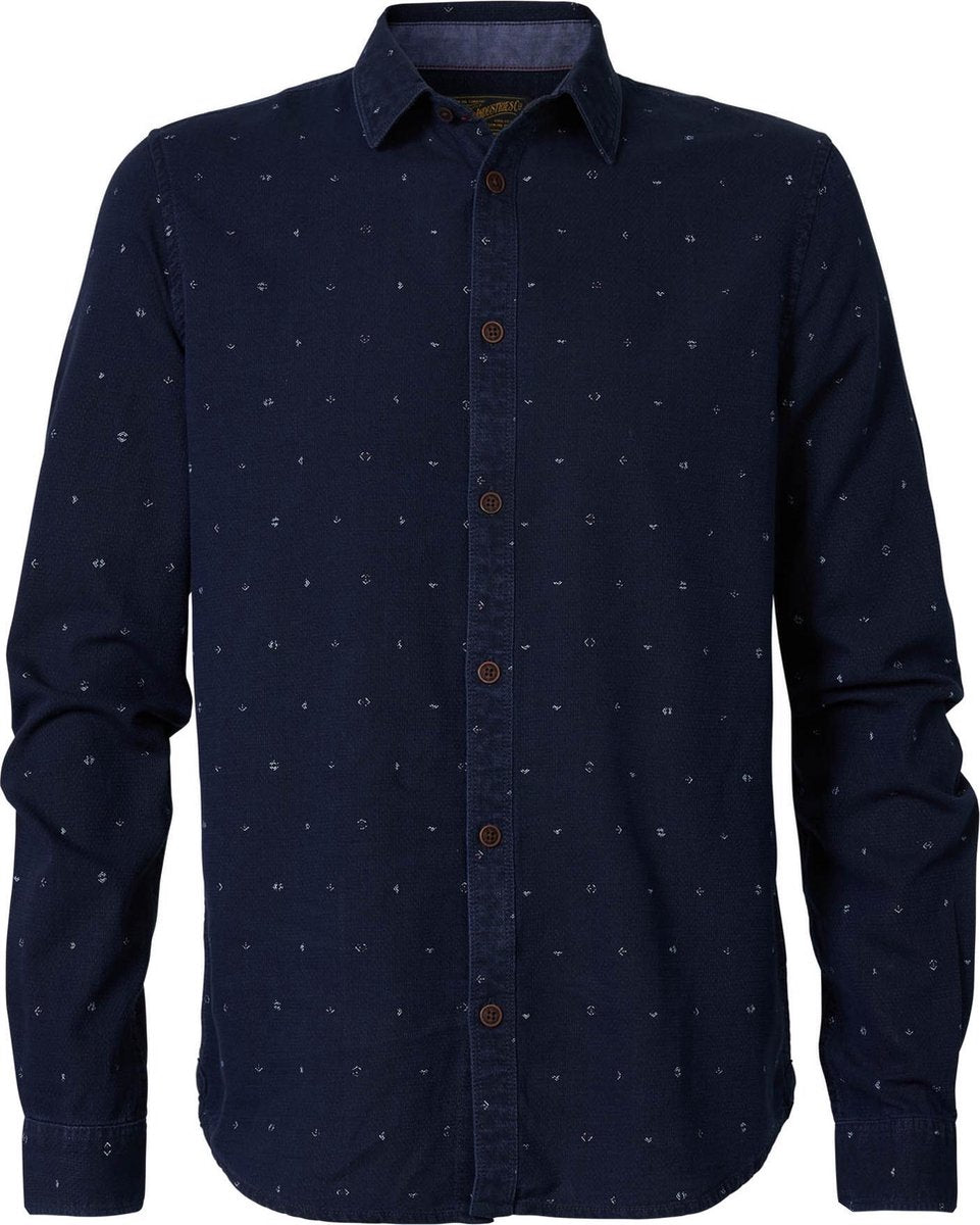 PETROL - Shirt LS - BLAUW