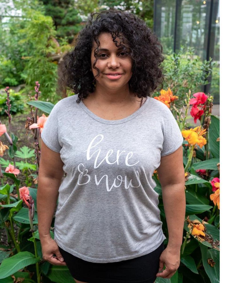 Yogashirt Here & Now Biokatoen Korte Mouw - M