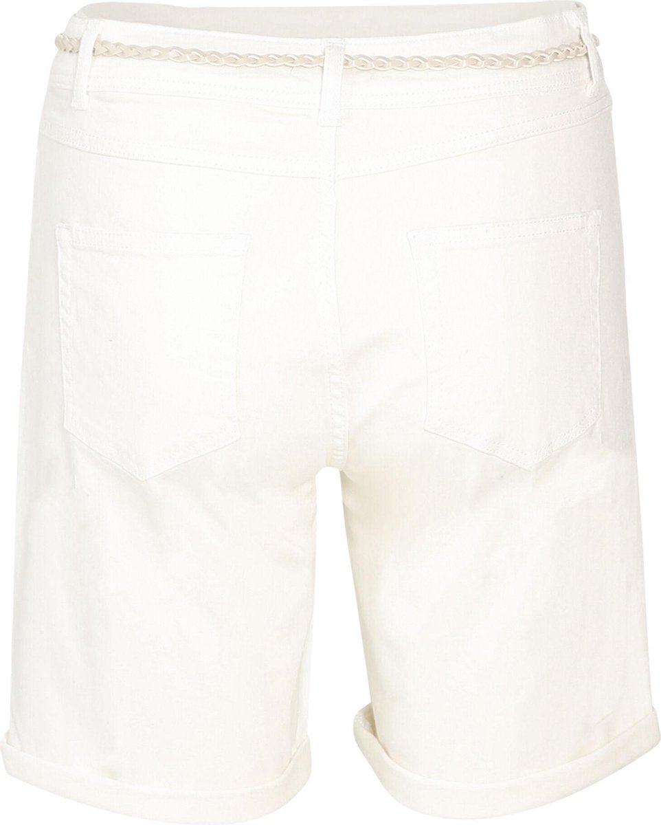 Cassis - Short met tropisch borduurwerk - Wit