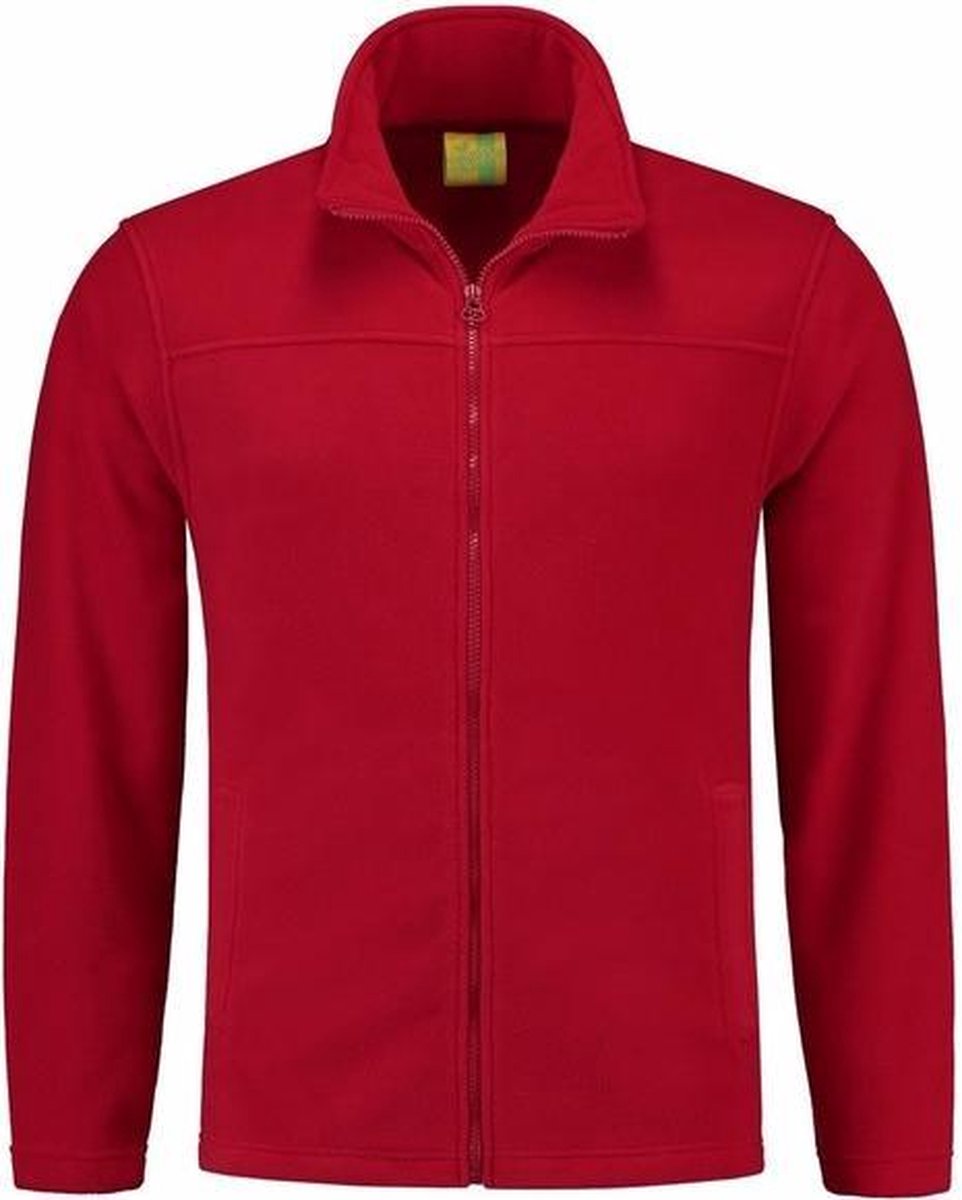 Rood fleece vest met rits voor volwassenen M (38/50)
