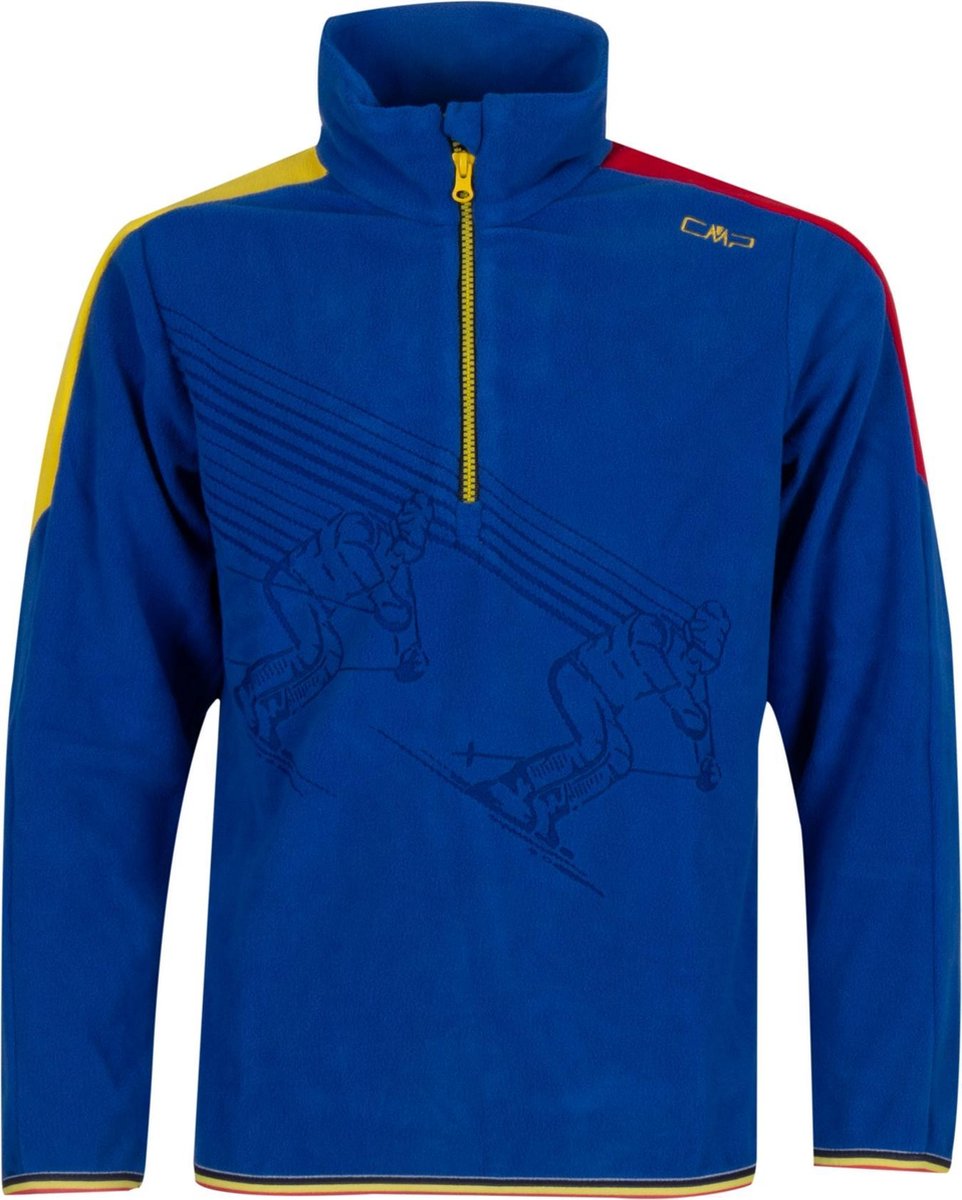 CMP Wintersportpully - Maat 140  - Jongens - blauw/geel/rood